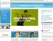 Tablet Screenshot of basingstokeleisure.com